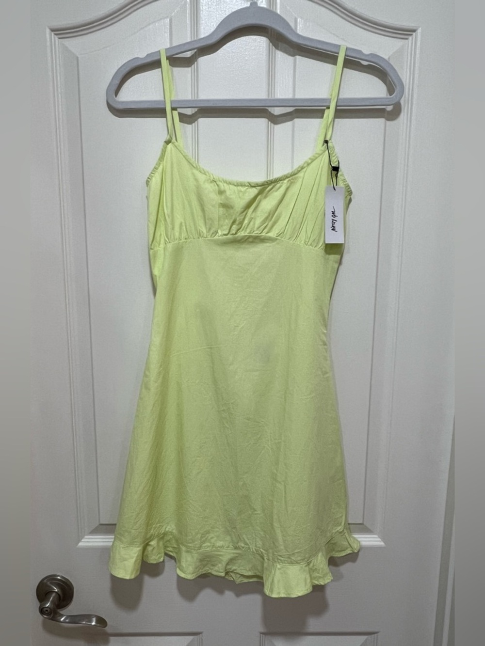 Nasty Gal Neon Lime Slip Dress NWT